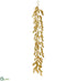 Silk Plants Direct Glittered Coffee Leaf Garland - Gold - Pack of 6