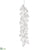 Glittered Silver Dollar Leaf Garland - Silver - Pack of 6