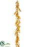 Silk Plants Direct Nandian Garland - Gold Glittered - Pack of 4