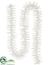 Silk Plants Direct Glittered Twig Garland - White - Pack of 3