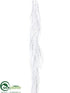 Silk Plants Direct Willow Garland - White Glittered - Pack of 6