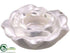 Silk Plants Direct Glass Floating Rose Candle Holder - White - Pack of 9