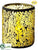 Crackle Glass Faux Candle - Gold - Pack of 4