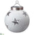 Glittered Star Lantern - White Silver - Pack of 1