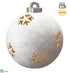 Silk Plants Direct Battery Operated Glittered Snowflake Lantern - White Silver - Pack of 1