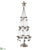 Candleholder Tree With Star - Silver Antique - Pack of 1