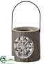 Silk Plants Direct Snowflake Lantern - Gray - Pack of 4