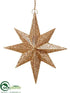 Silk Plants Direct Star Hanging Lamp - Gold - Pack of 2