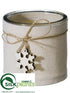 Silk Plants Direct Snowflake Candleholder - Cream - Pack of 24