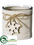 Silk Plants Direct Snowflake Candleholder - Cream - Pack of 12