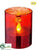 Mercury Glass Faux Candle Light - Red - Pack of 4