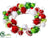 Candy, Pom Pom Candle Ring - Red Green - Pack of 12