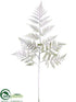 Silk Plants Direct Fern Spray - Green Snow - Pack of 24