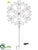 Beaded Snowflake Garden Stake - Clear - Pack of 1