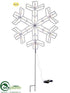Silk Plants Direct Beaded Snowflake Garden Stake - Clear - Pack of 1