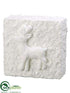 Silk Plants Direct Reindeer Wall Tile - White - Pack of 12