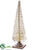 Pine Tree - White Glittered - Pack of 2
