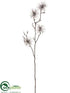 Silk Plants Direct Chestnut Spray - Brown Snow - Pack of 6