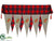 Cardinal Plaid Mantel Piece - Red - Pack of 2