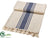 Cotton Table Runner - Blue Beige - Pack of 4