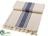 Silk Plants Direct Cotton Table Runner - Blue Beige - Pack of 4