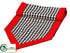 Silk Plants Direct Houndstooth Table Runner - Red Black - Pack of 4