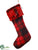 Fur, Plaid Stocking - Red - Pack of 6