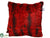 Fur, Plaid Pillow - Red - Pack of 6