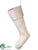Poinsettia Stocking - Ivory - Pack of 6