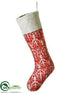 Silk Plants Direct Stocking - Red Gray - Pack of 6