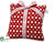 Merry Christmas Polka Dot Pillow - Red White - Pack of 6