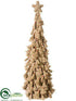 Silk Plants Direct Tassel Cone Topiary - Beige Red - Pack of 2
