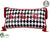 Ho Ho Ho Harlequin Pattern Pillow - Black Red - Pack of 6