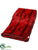 Fur, Plaid Throw - Red - Pack of 1