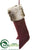 Knit, Fur Stocking - Burgundy Brown - Pack of 4