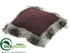 Silk Plants Direct Knit, Fur Pillow - Burgundy Brown - Pack of 2