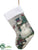Snowman Stocking - White Green - Pack of 6