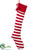 Knitted Stripe Stocking - Red White - Pack of 8
