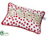 Silk Plants Direct Hope Polka Dot Pillow - White Red - Pack of 6