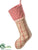 Linen Stocking - Red Beige - Pack of 4