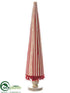 Silk Plants Direct Linen Cone Topiary - Red Beige - Pack of 2