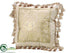 Silk Plants Direct Linen Tassel Pillow - Gold Beige - Pack of 6