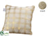 Silk Plants Direct Plaid, Faux Leather Pillow - Gold Beige - Pack of 6