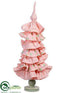 Silk Plants Direct Polka Dot Ruffle Tree - Green Pink - Pack of 1