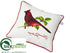 Silk Plants Direct Cardinal Pillow - Red Beige - Pack of 3