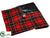 Plaid Chalkboard Table Cloth - Red Black - Pack of 6