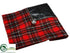 Silk Plants Direct Plaid Chalkboard Table Cloth - Red Black - Pack of 6