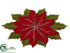 Silk Plants Direct Poinsettia Placemat - Red Green - Pack of 12