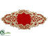 Silk Plants Direct Filigree Placemat - Red Gold - Pack of 12