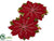 Poinsettia Table Runner - Red Green - Pack of 12